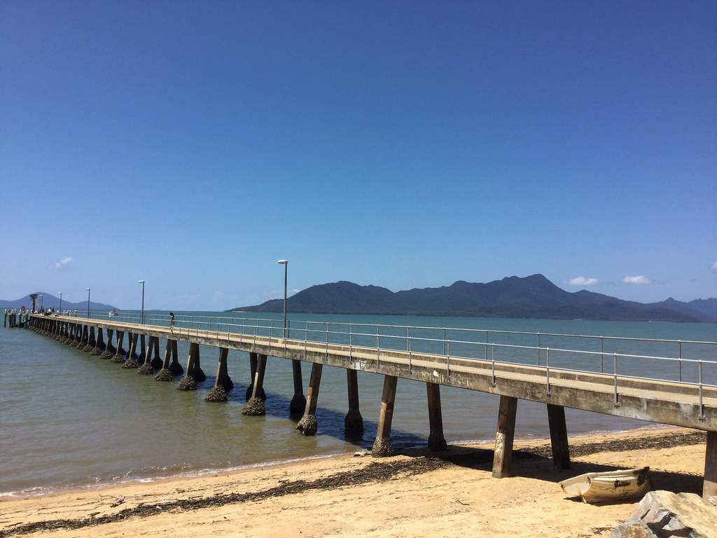 Cardwell jetty and Hinchinbrook Island A warm and sunny da… Flickr