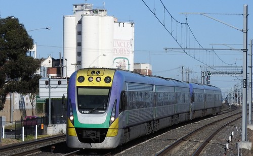Flickr The V/Line and metro passenger trains from Victoria Pool