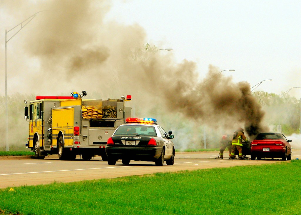 Blocked Freeway Car fire on Storz Expressway this morning Jan Tik
