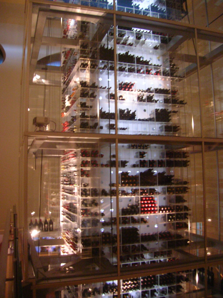 wine tower at aureole las vegas aureole las vegas, 4stori… Flickr