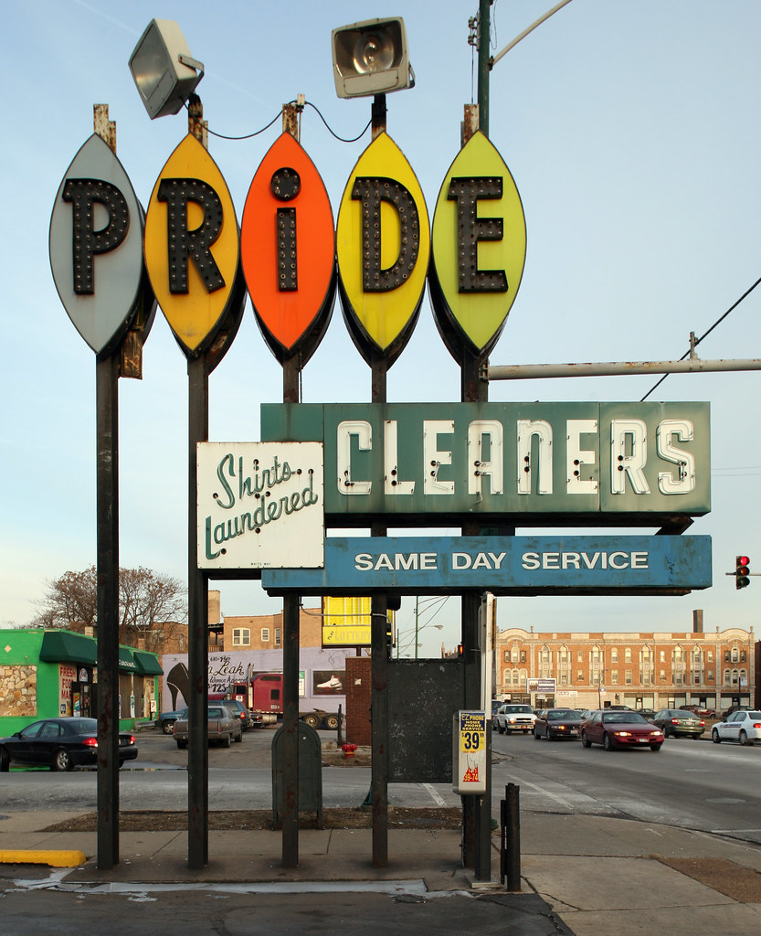 Pride Cleaners Sign David Schalliol Flickr