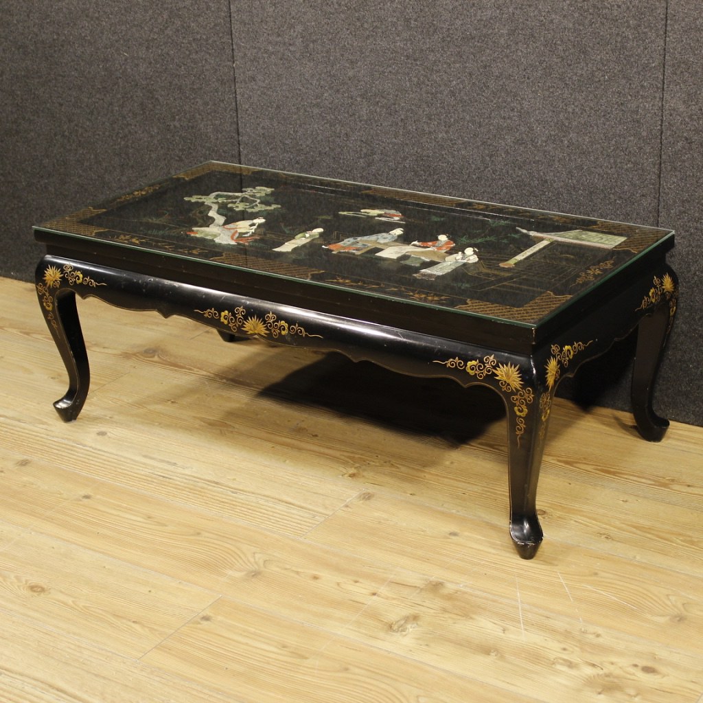 French lacquered and painted chinoiserie coffee table Flickr