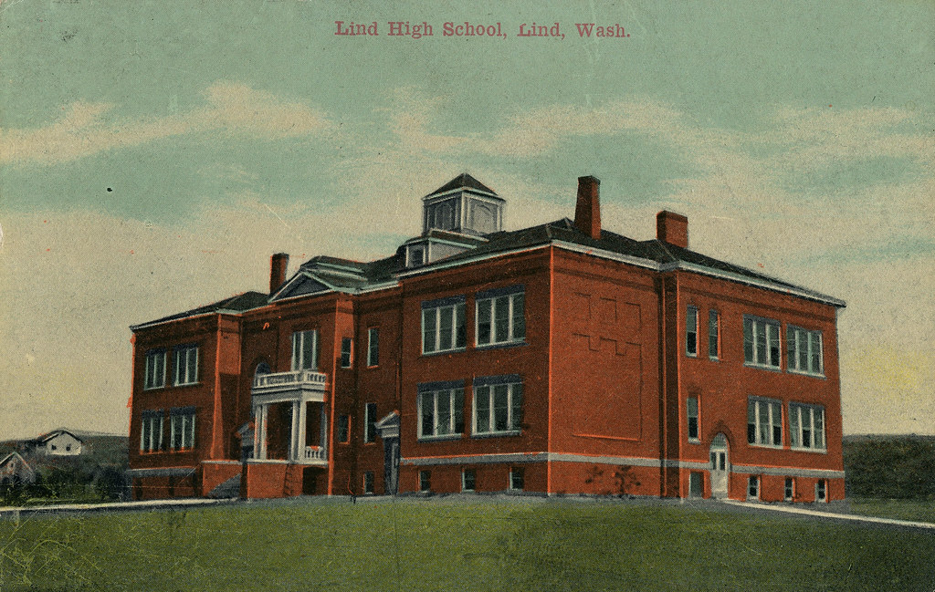 High School, circa 1915 Lind, Washington Lind High Schoo… Flickr