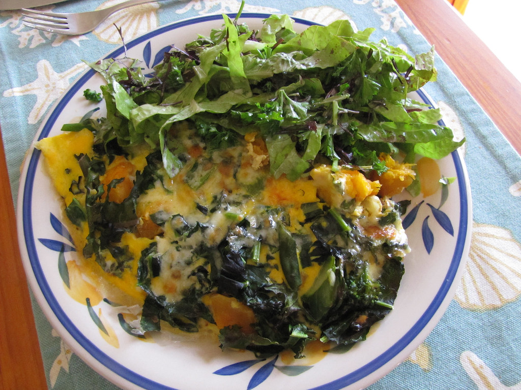 Vegetable Omelette and Garden Salad Red Moon Sanctuary, … Flickr
