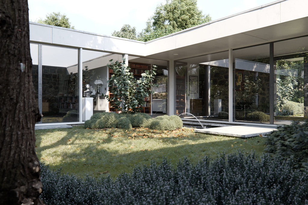 Hooper House II Architecture by Marcel Breuer, modelled in… Flickr