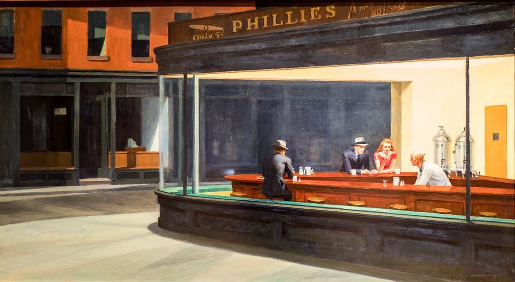 Nighthawks Painting by Edward Hopper, 1942 Art Institute… Flickr