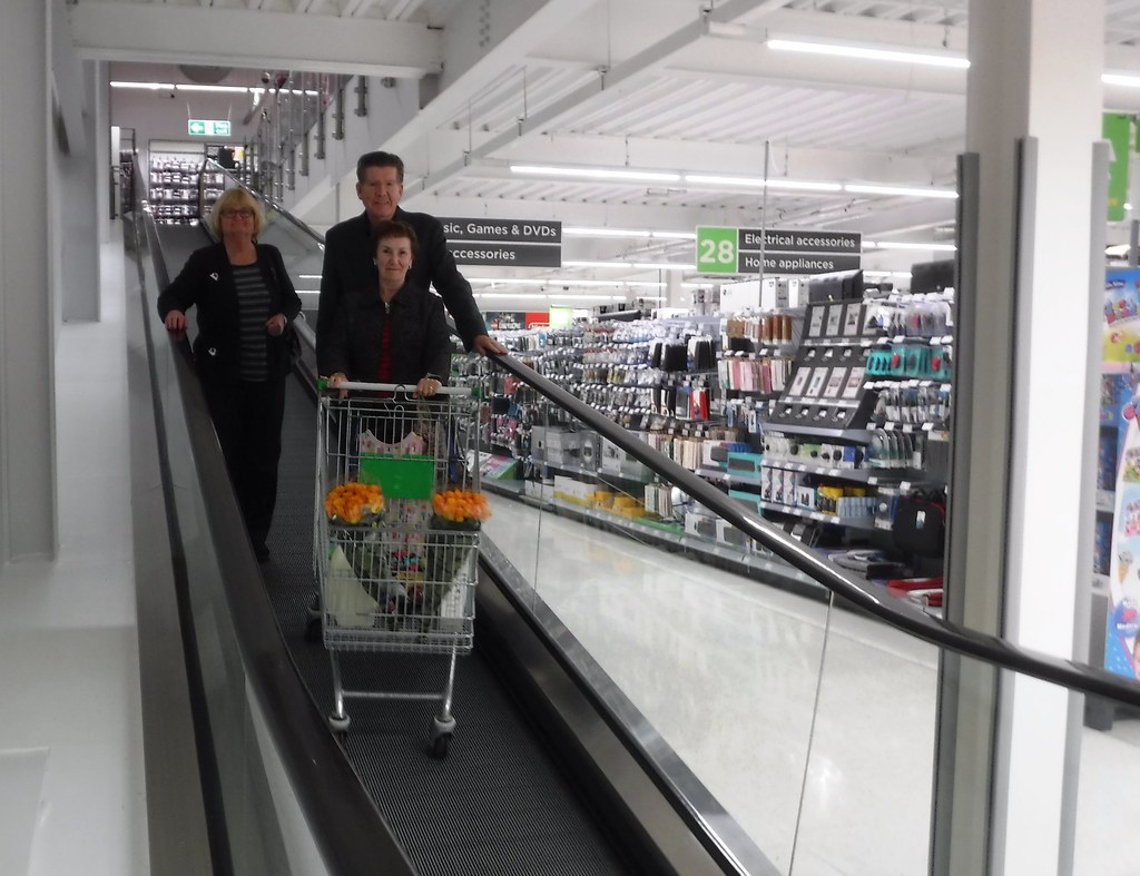 ASDA Escalator for buggies, Scottish Walmart Glasgow, Scot… Flickr