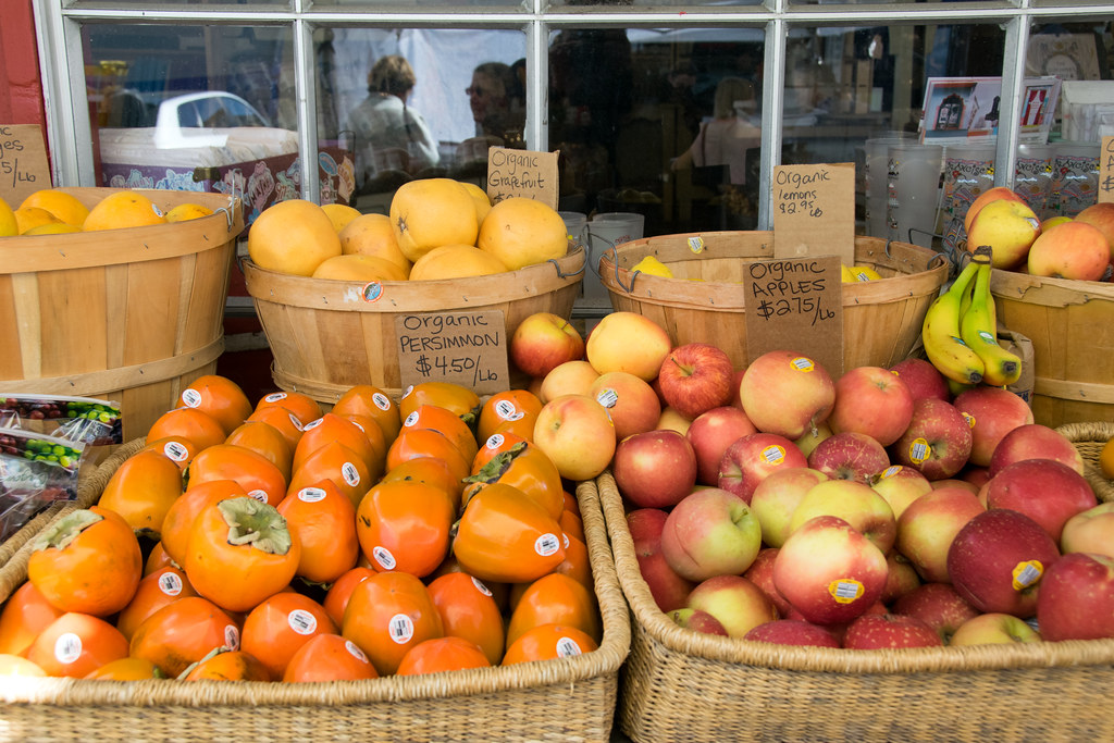 organic fruit at the Point Reyes Station farmers' market a photo on