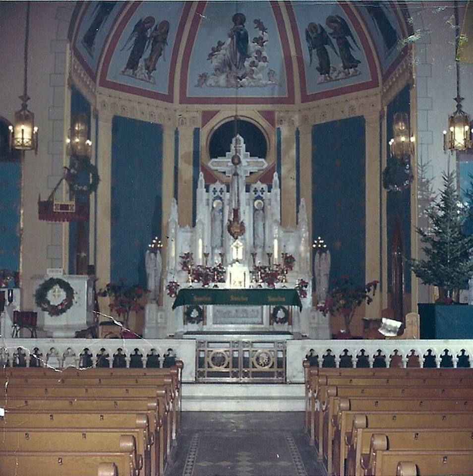 Inside St. Mary's Church (Lockport, NY) in the l960s. Flickr