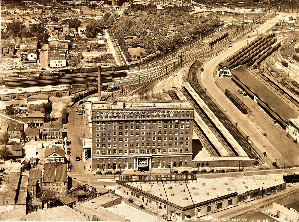 Union Station, Norfolk VA May 8, 1922 Aerial view of Nor… Flickr