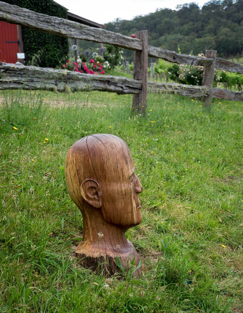 Wooden head Undercliff winery Chris Allen Flickr