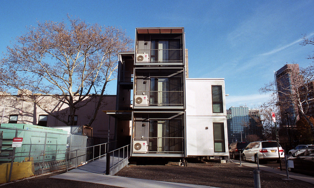 NYC Emergency Housing Prototype Nikon FM2n Nikkor 24mm f/2… Flickr