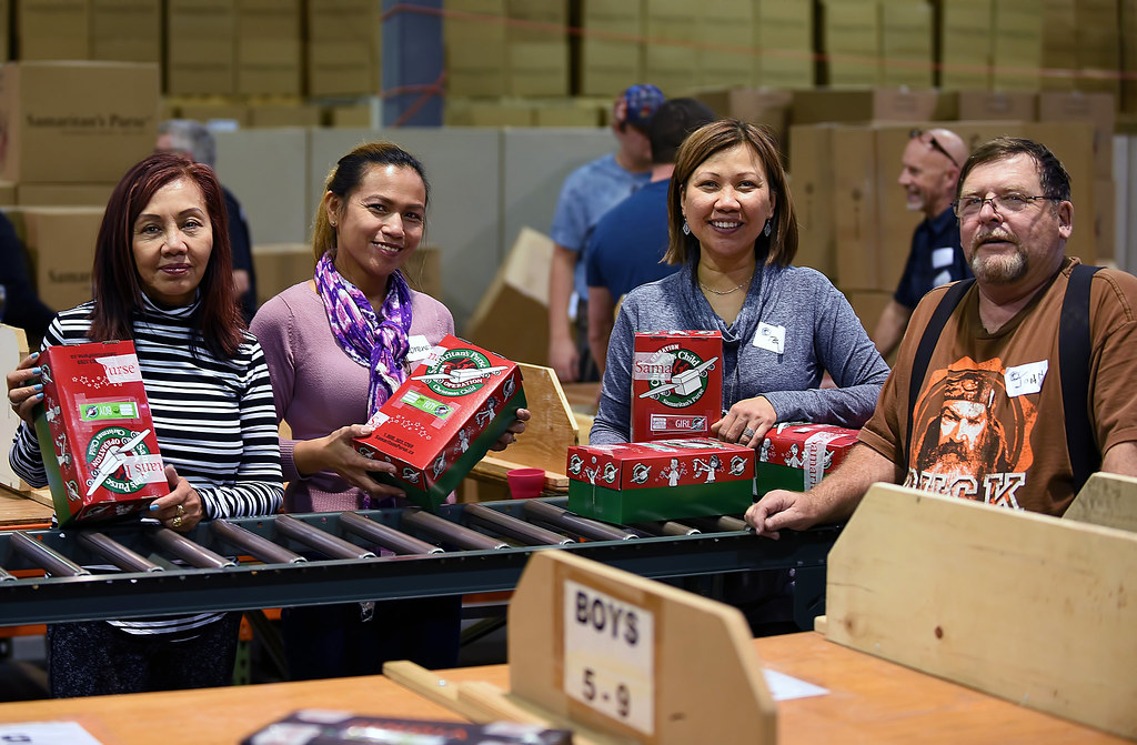 The Joy of Volunteering Volunteers sorting out shoebox gif… Flickr