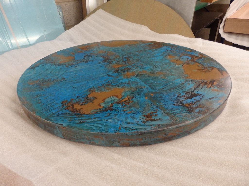 165 Copper Table Top Aged Blue 60 Patina Finish These ar… Flickr