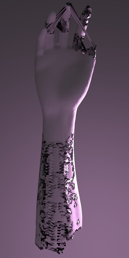 Trackmarks Notepad glitch of .obj; made in Blender. Bobby