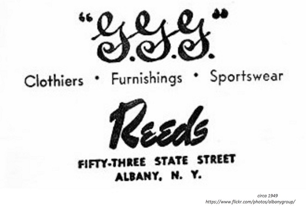 Reeds Men's clothing store 43 state st circa 1949 AlbanyGroup Archive