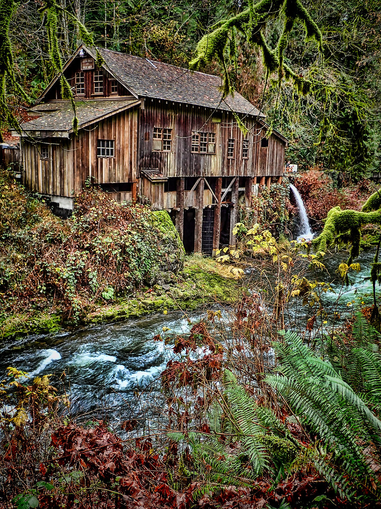 Cedar Creek Grist Mill near Woodland WA built in 1876 a photo on