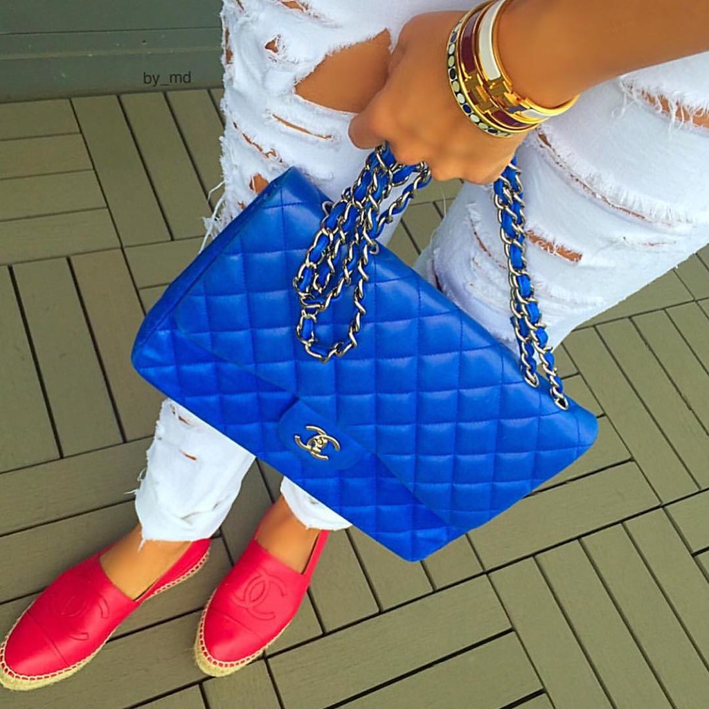 Classic Blue CHANEL Bag & Red Leather CHANEL Espa… Flickr