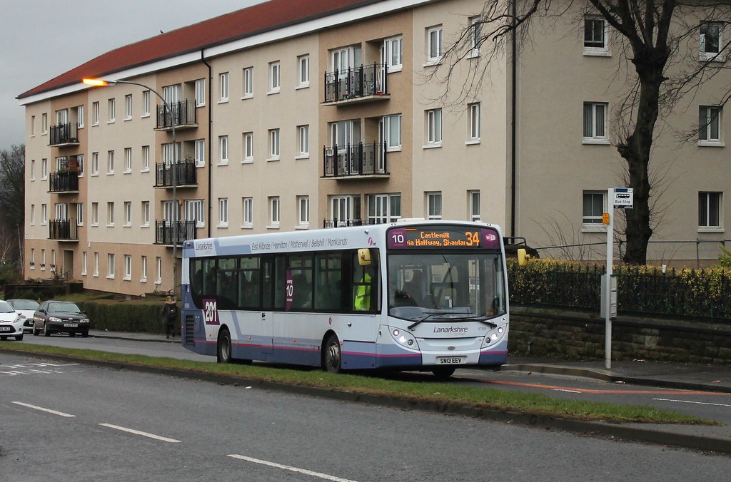 First Glasgow SN13 EEV (67854) Two of these Blantyre bas… Flickr