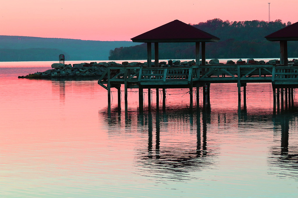 Fishing Pier at Lake Dardanelle with Reflections I'm very … Flickr