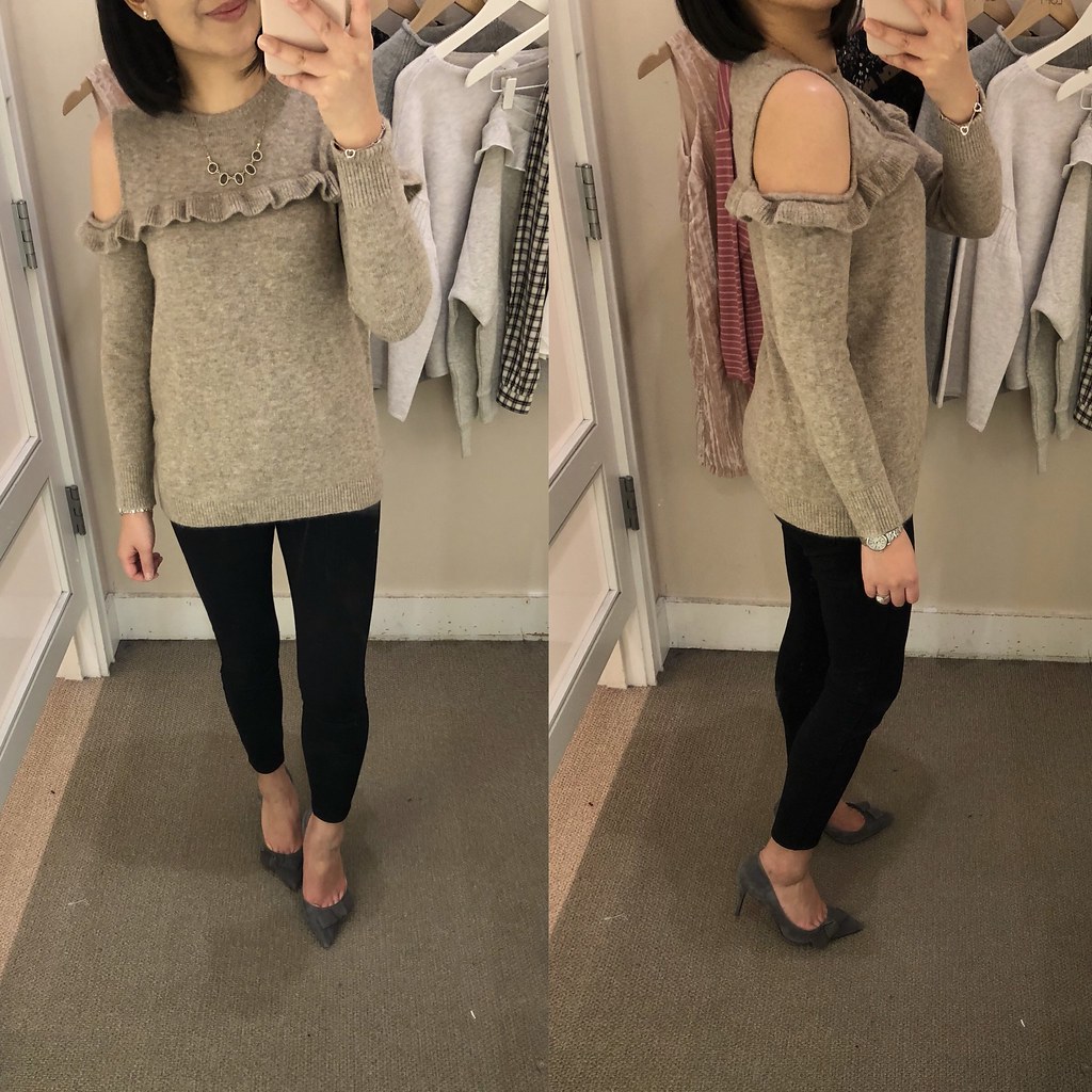 LOFT Ruffle Cold Shoulder Sweater, LOFT Ruffle Cold Should… Flickr
