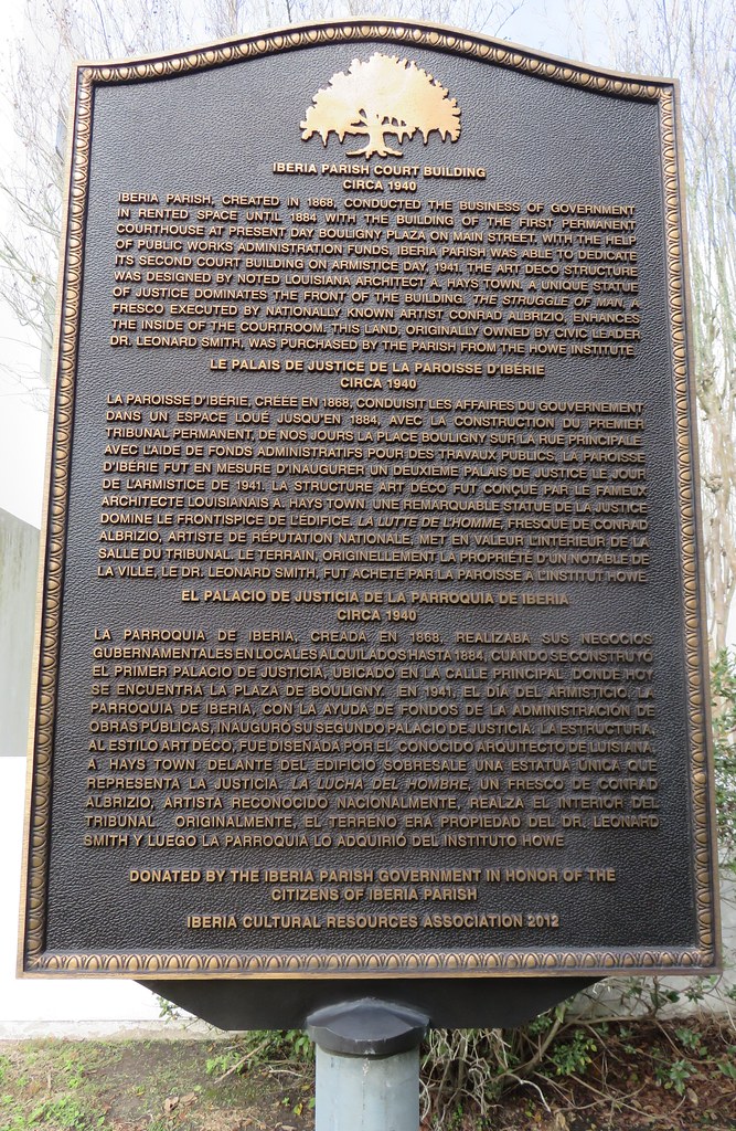 Iberia Parish Courthouse Marker (New Iberia, Louisiana) Flickr