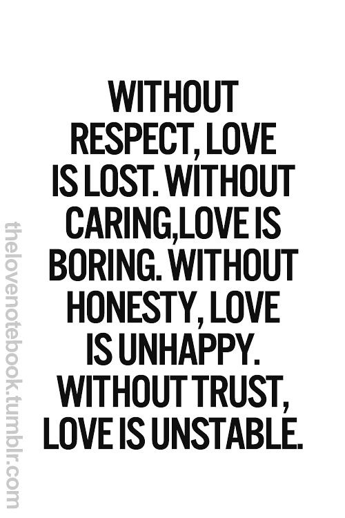 love and honesty quotes Love Quotes : Respect, Caring, Honesty And Trust Are Impor… | Flickr