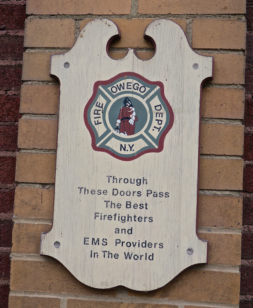 Owego Firehouse, Owego, NY Sign on the side of the Owego V… Flickr