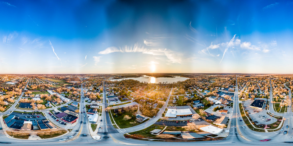 Downtown Mukwonago 360 Panorama 360 Degree aerial view of … Flickr