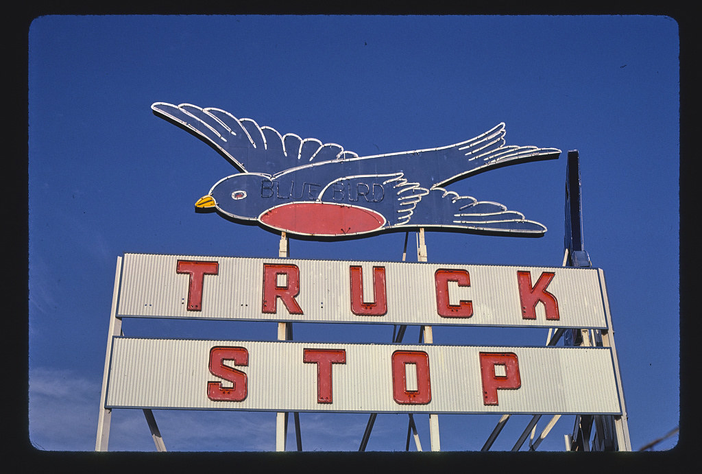 Blue Bird Truck Stop sign, Pryor Street, Atlanta, … Flickr
