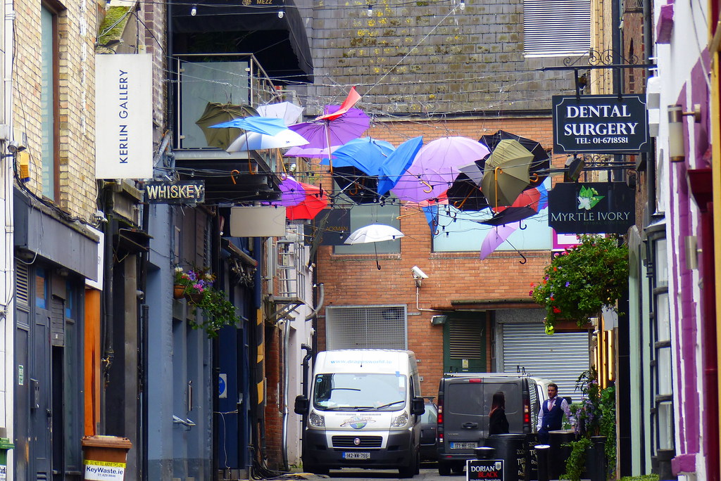 Umbrellas Dublin city in the rain Sylvi Flickr