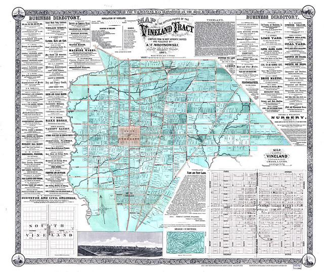 Flickriver Photoset 'Old Vineland Maps 1867 and 1885' by Shalom_Jerome