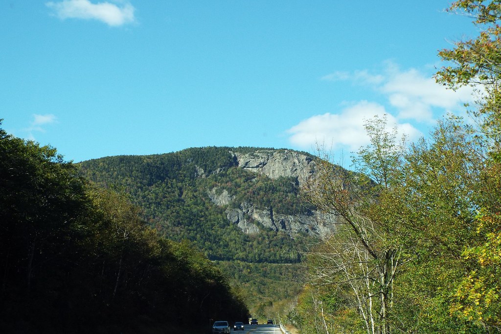 SHEER ROCK CLIFFS LINED NEW HAMPSHIRE S. R. 302 This was a… Flickr