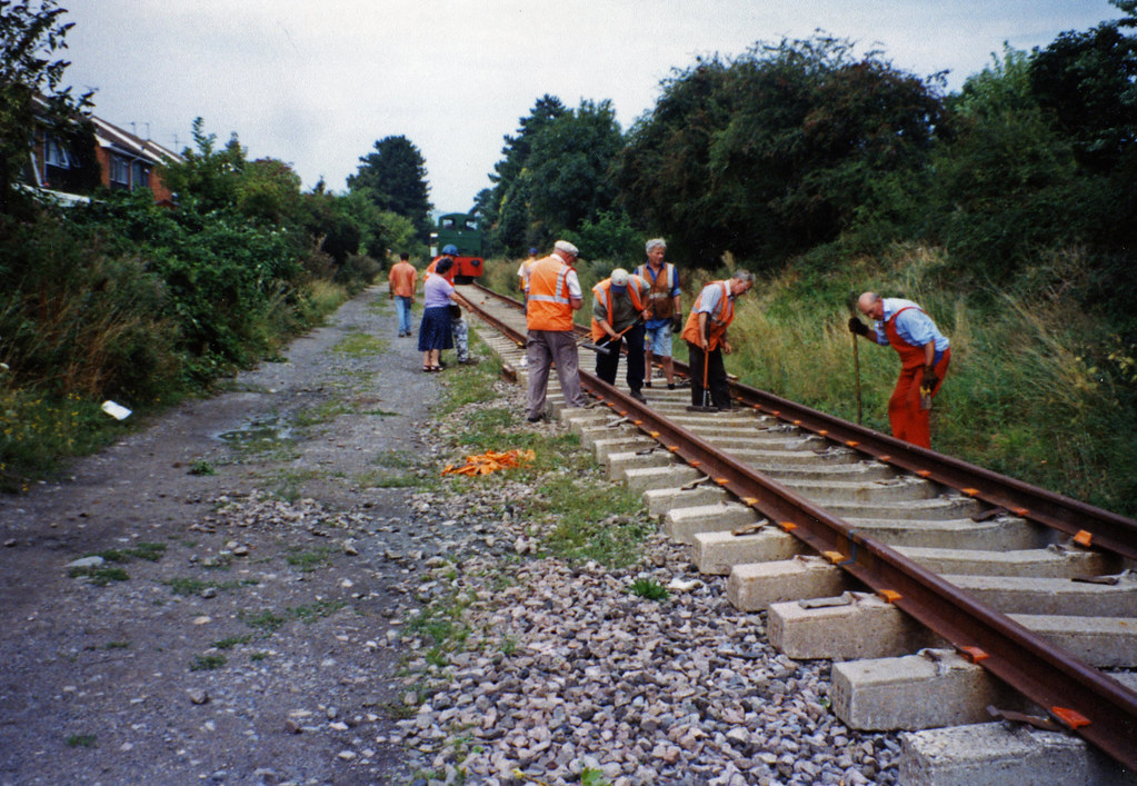 Cleeve station (c) After laying in the rail comes … Flickr