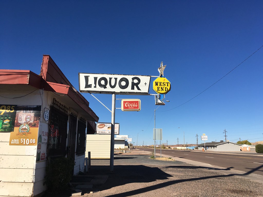Liquor store with “Googie” look on Route 66. Holbrook, AZ.… Flickr