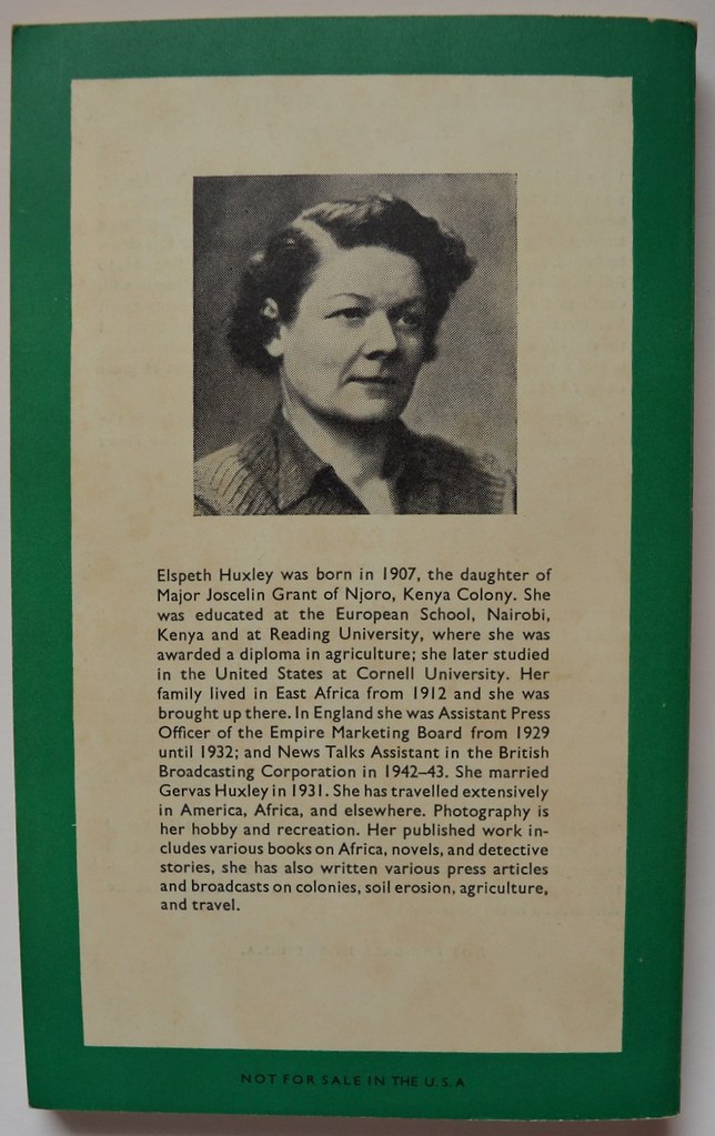 Murder On Safari. Elspeth Huxley. Backcover ‘Murder On Saf… Flickr