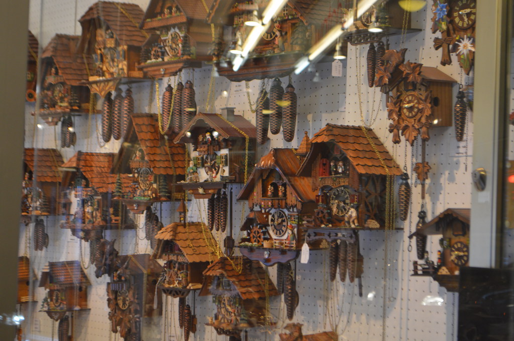 Swiss wooden Cuckoo clocks for sale in the city of Lucerne… Flickr