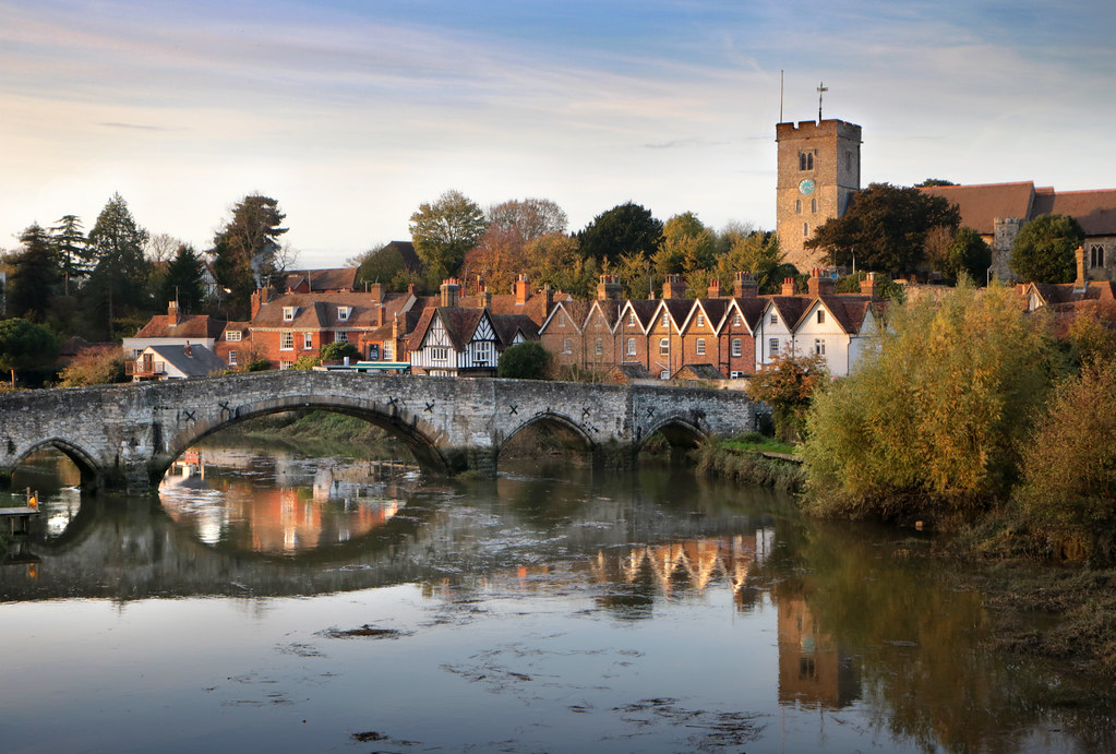 Aylesford bridge and town from new bridge (closer) on the … Flickr