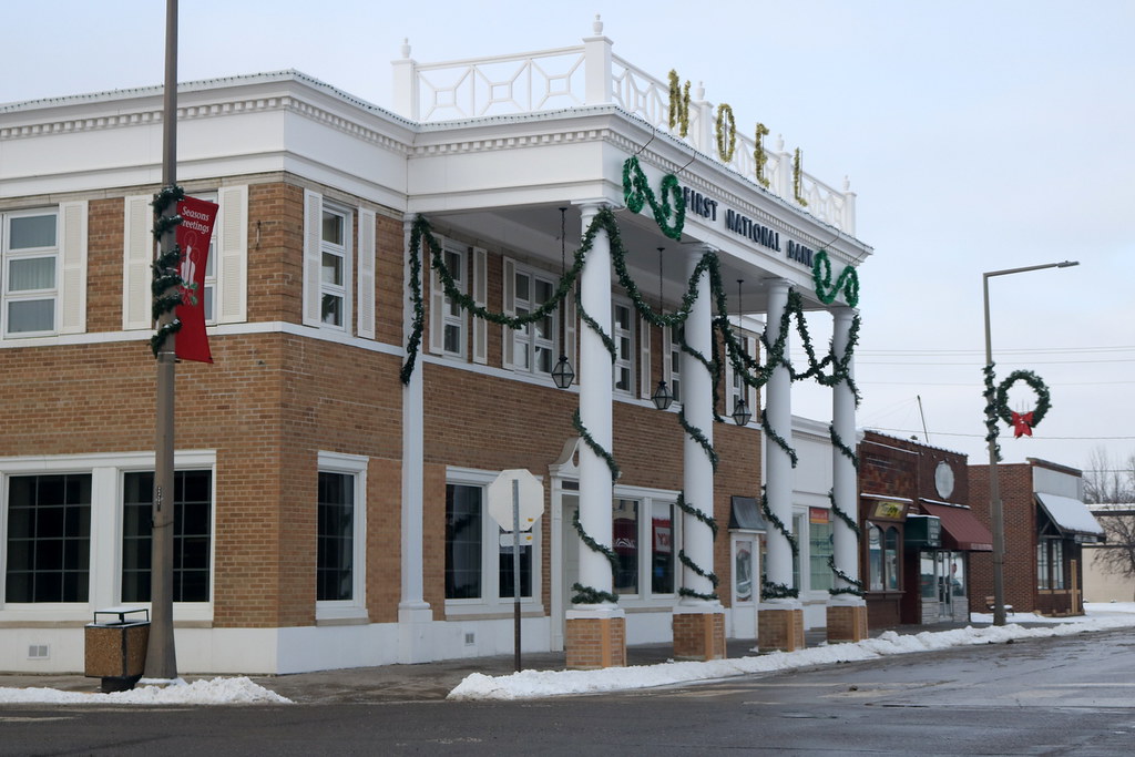 Milaca bank at Christmastime C Flickr