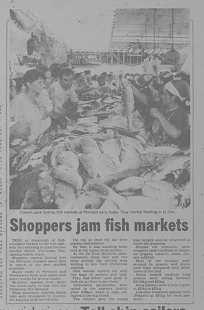 Sydney Fish Markets crush December 24 1992 daily telegraph… Flickr
