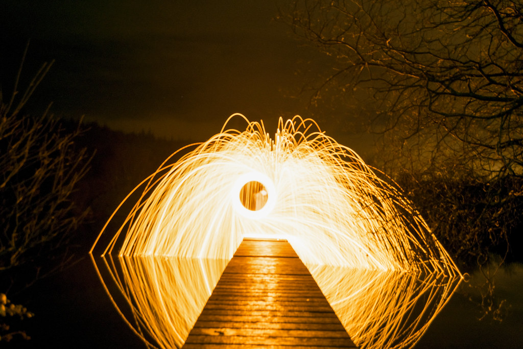 steel wool fun at knockamillie reservoir innellan Flickr