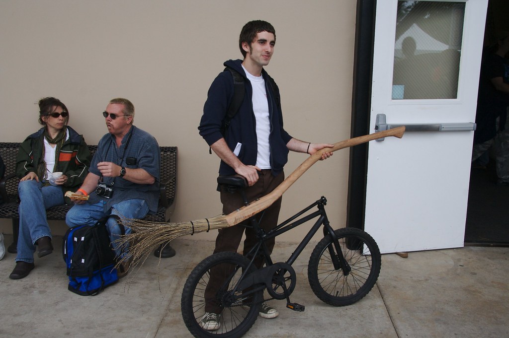 Broomstick Bike This maker wanted to achieve the feel of r… Flickr