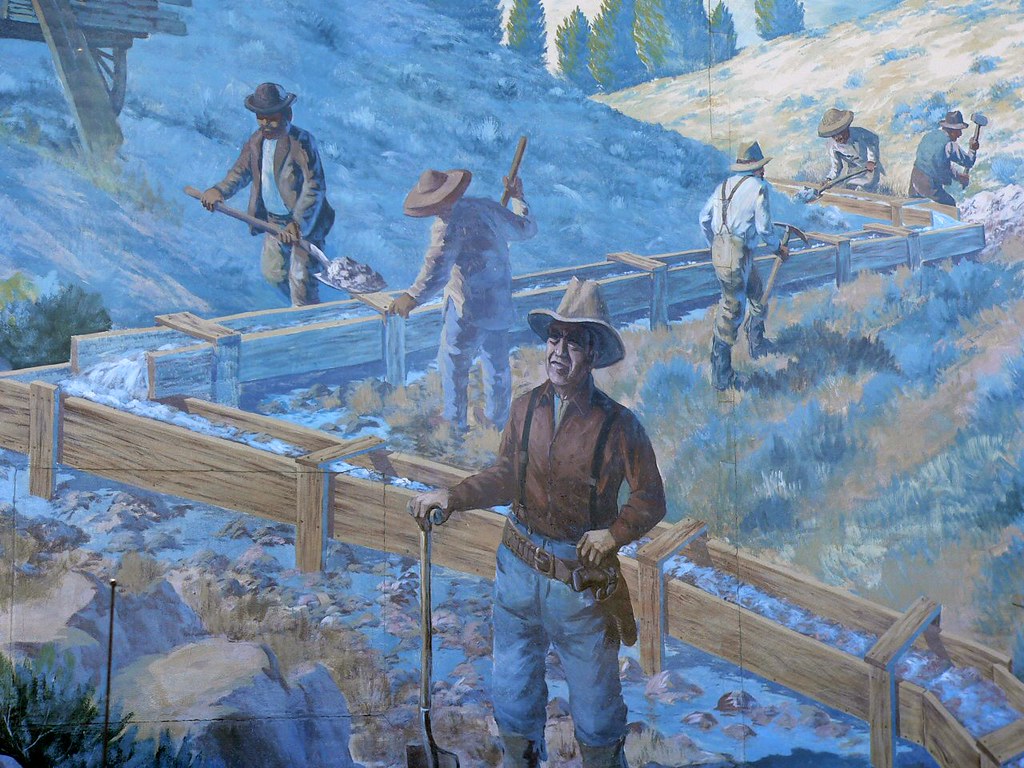 Oregon Trail Mural Detail by Robert Thomas in Vale Oregon 2 a photo
