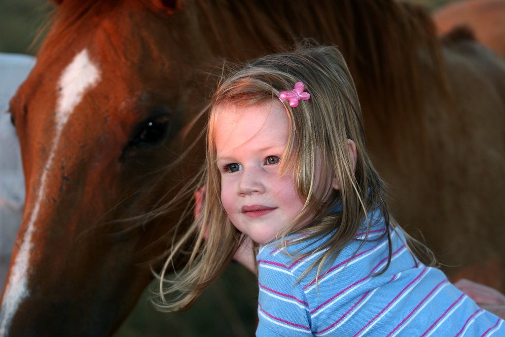 Horse and Girl girl wants to grow up and be a cowgirl. looneylady22