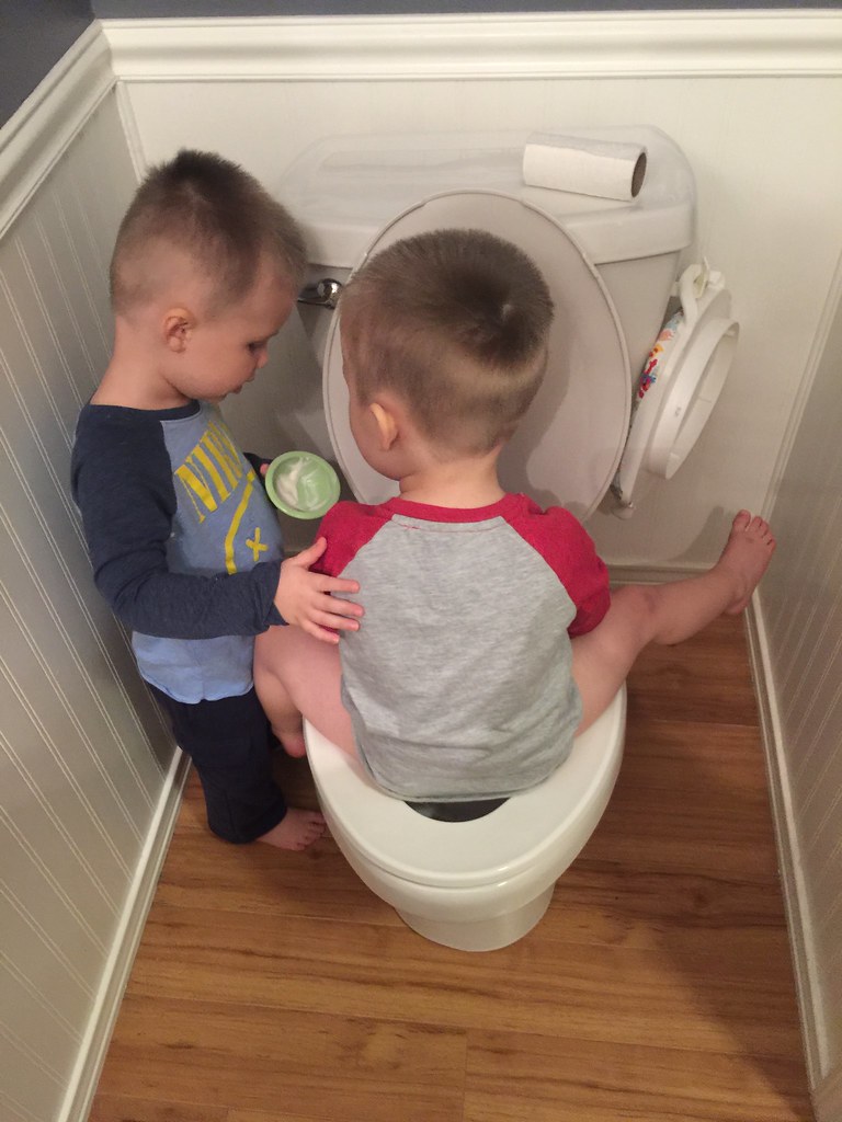 Helping brother poop 😂 J&SClay Flickr