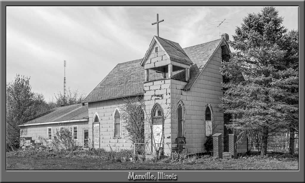 Manville Abandoned Church BW Douglas Coulter Flickr