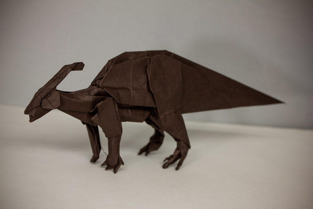 Origami Parasaurolophus Design by Shuki Kato Fold by Travi… Flickr