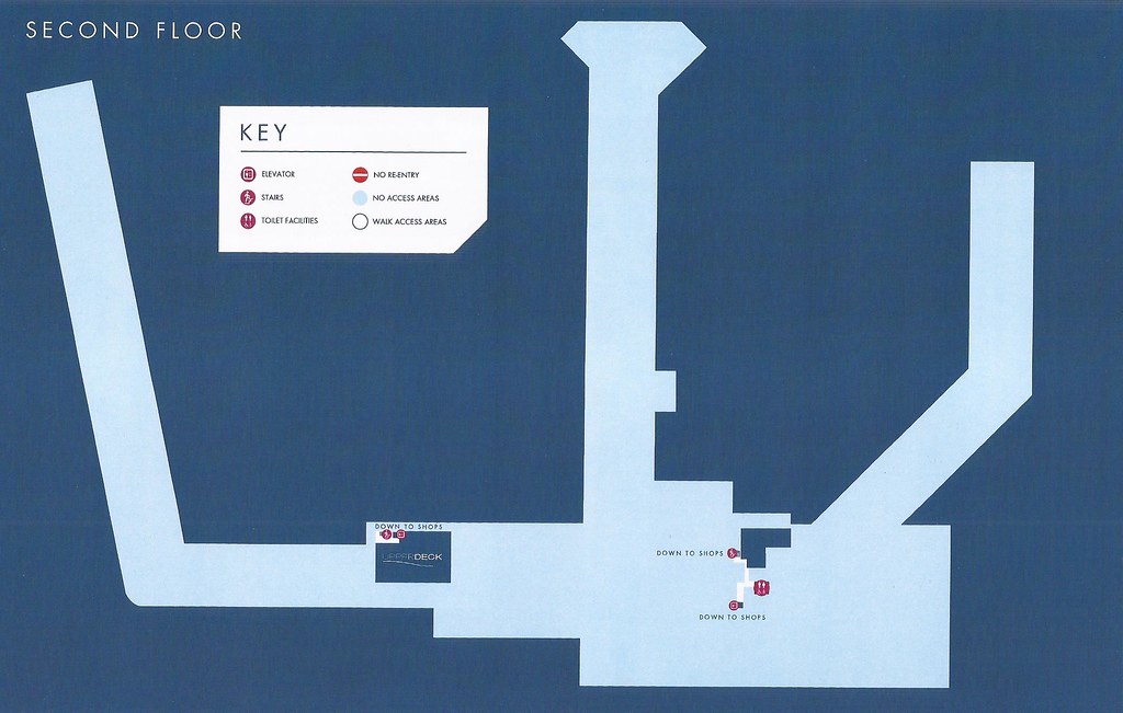 Glasgow Airport (GLA) terminal map (second floor) 2017 Flickr