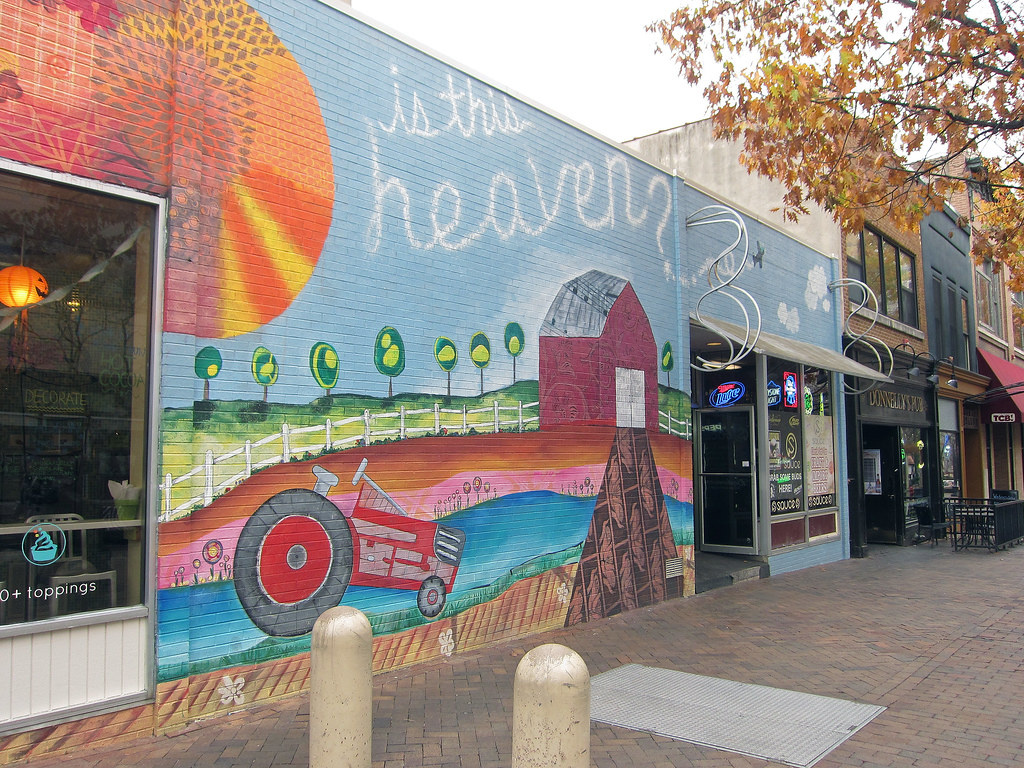 Murals around downtown Iowa City College Street 2014 His… Flickr