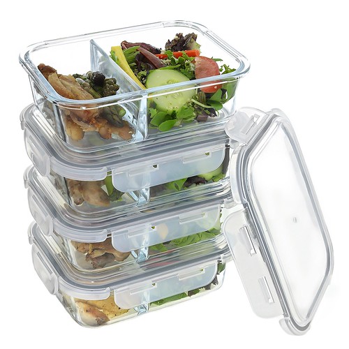 Glass lunch containers Glass Meal Prep Container Set Foo… Flickr